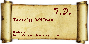 Tarsoly Dénes névjegykártya